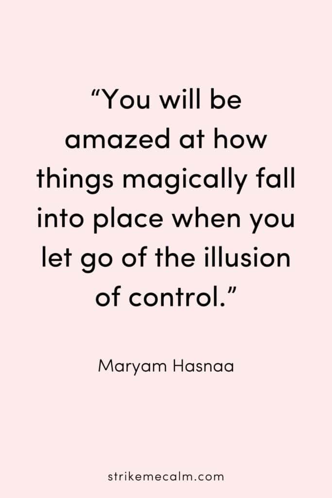 letting go of control quotes