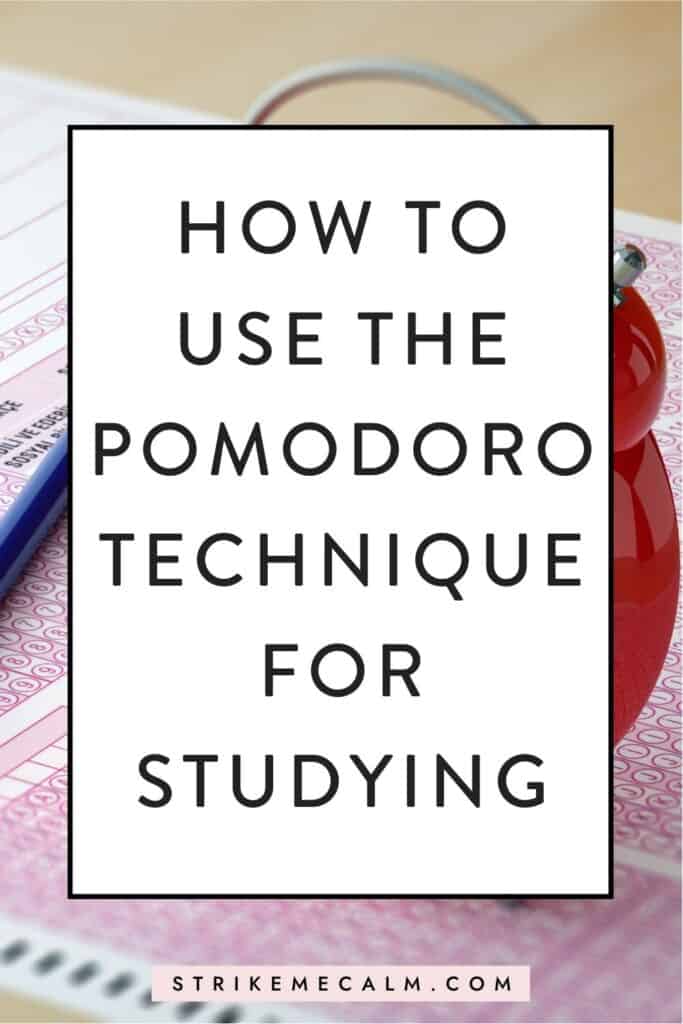 how to use Pomodoro technique for studying