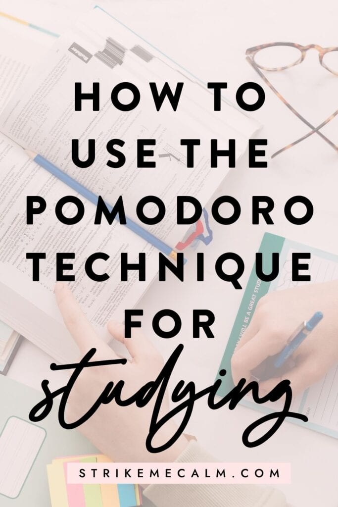 how to use Pomodoro technique for studying
